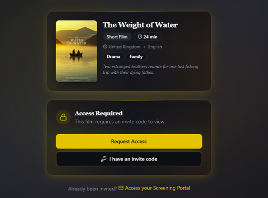 Secure screener link sharing